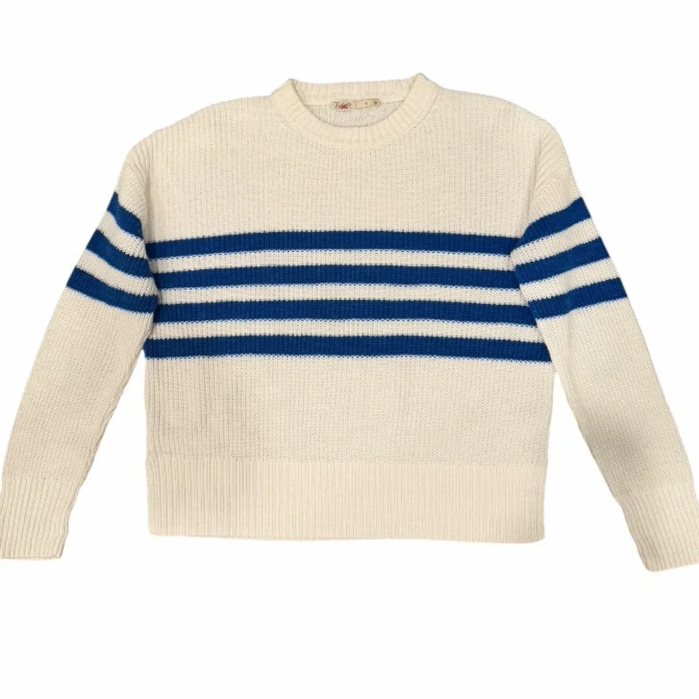 Faherty‎ Women’s Miramar Linen Blend Organic Cotton Striped Sweater size small